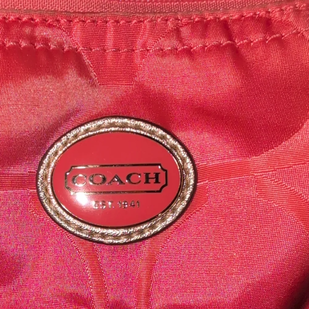 Coach Getaway Nylon Sig Packable Weekender Tote - Coral Pink - Picture 2 of 16